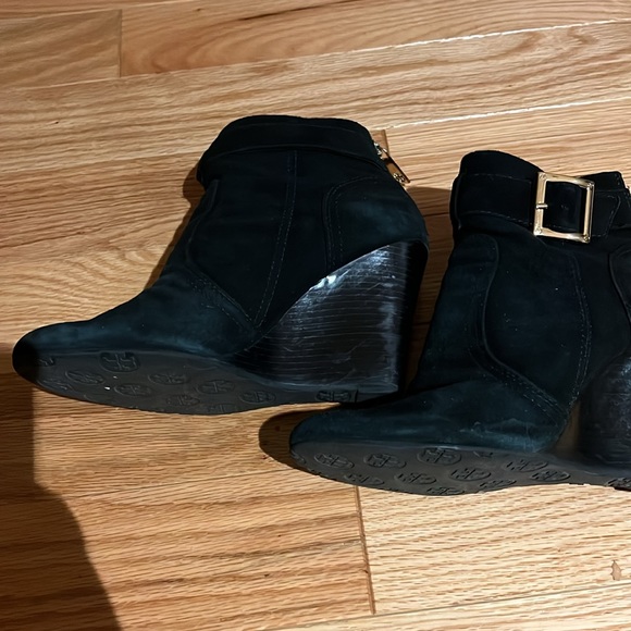 Tory Burch wedge booties in black size 37 (7) - Picture 8 of 9